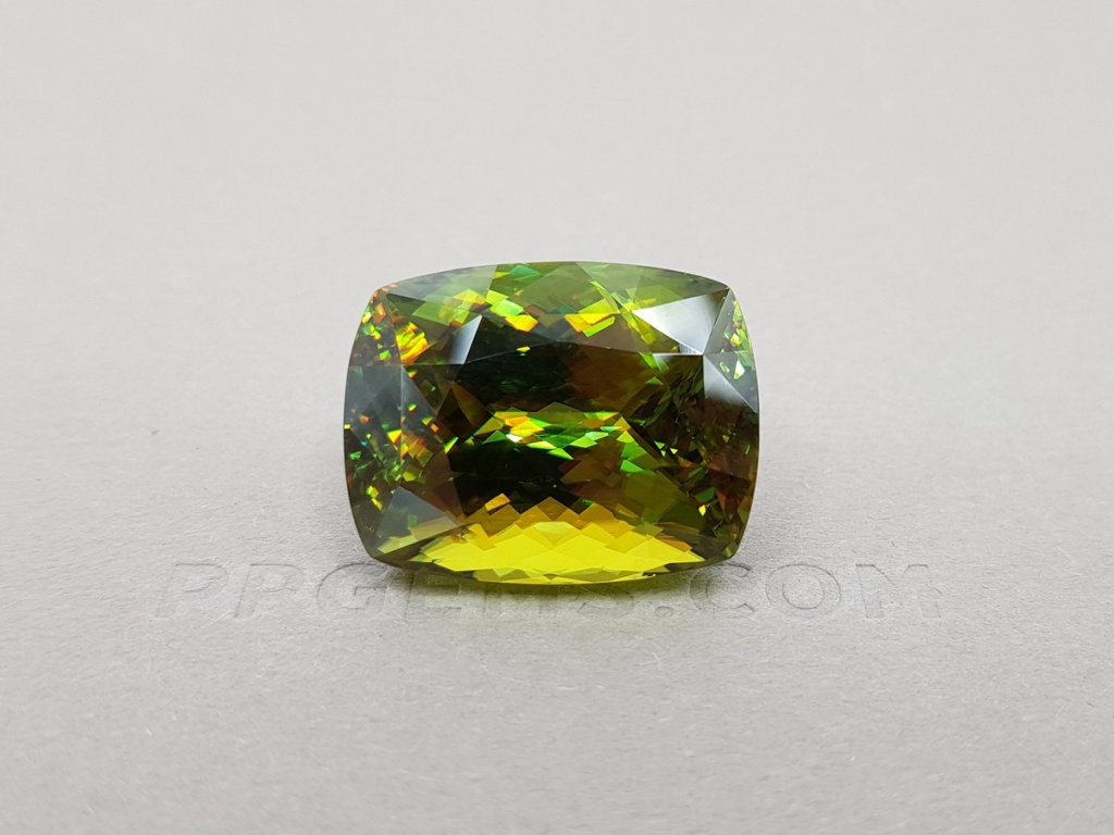 Large golden green sphene 37.58 ct, Madagascar Image №2