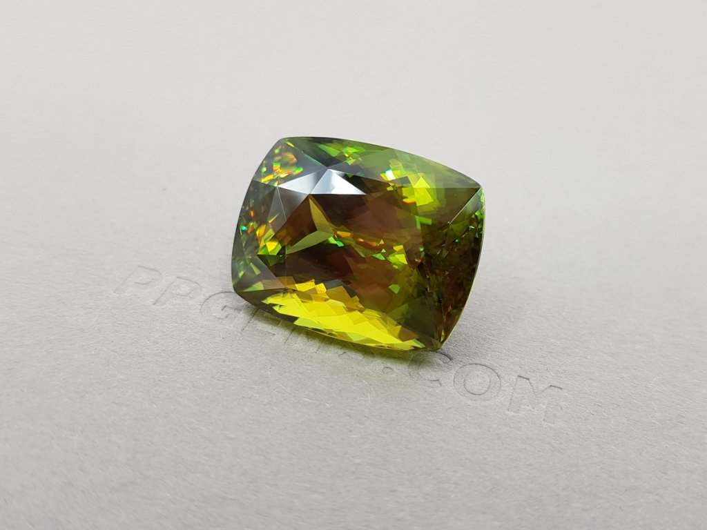Large golden green sphene 37.58 ct, Madagascar Image №4