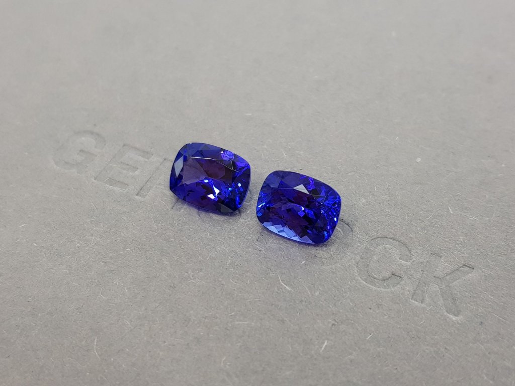 Pair of cushion cut tanzanites 4.43 ct Image №3