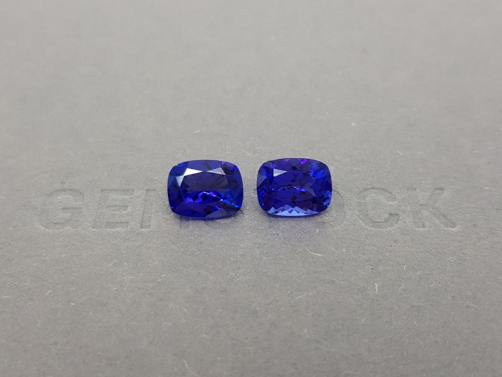 Pair of cushion cut tanzanites 4.43 ct Image №1