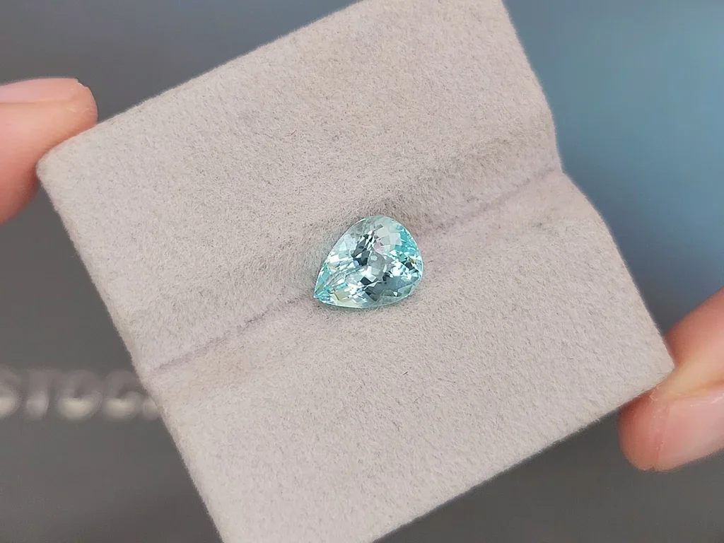 Paraiba tourmaline in pear cut 2.46 carats, Mozambique Image №4