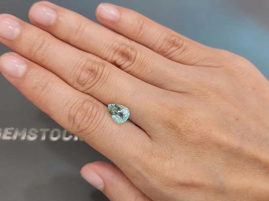 Paraiba tourmaline in pear cut 2.46 carats, Mozambique Image №2