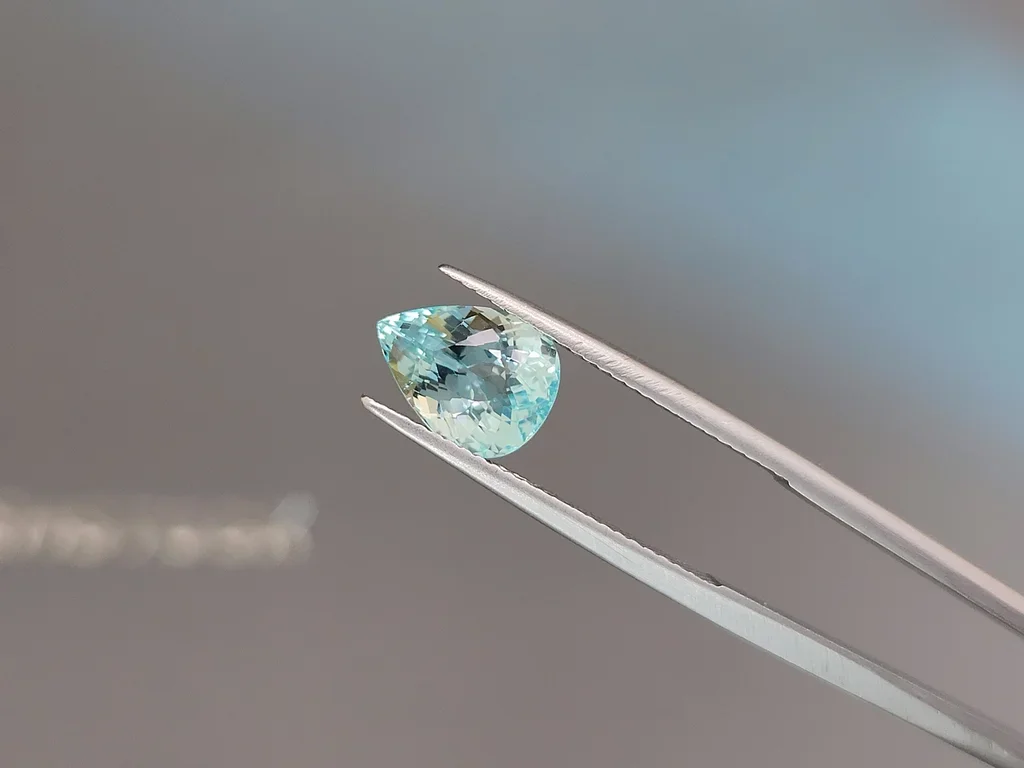 Paraiba tourmaline in pear cut 2.46 carats, Mozambique Image №3