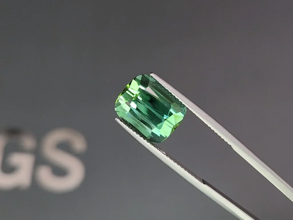 Lagoon blue-green tourmaline in cushion cut 8.88 carats  Image №3