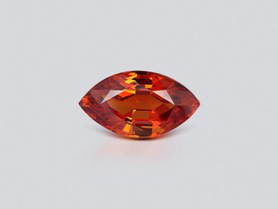 Vivid orange spessartine in marquise cut 6.90 carats, Africa photo