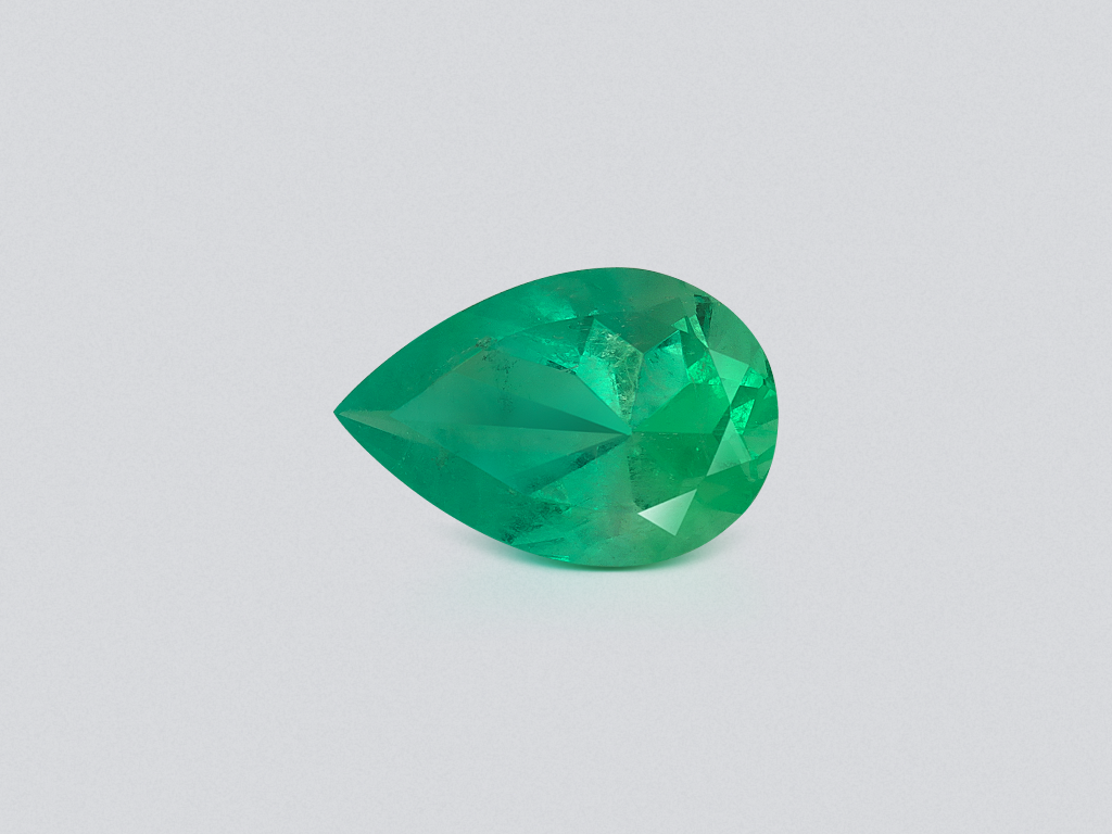 Emerald pear cut 6.57 carats, Colombia Image №1