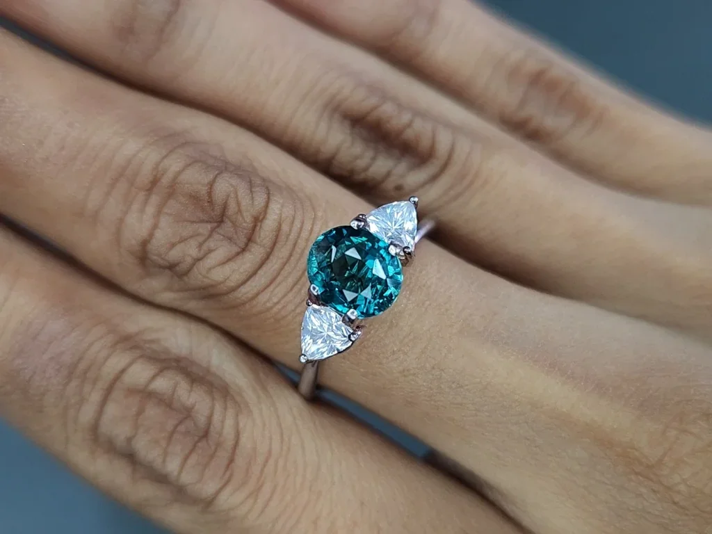 Grandidierite oval cut 1.62 carats, Madagascar Image №5