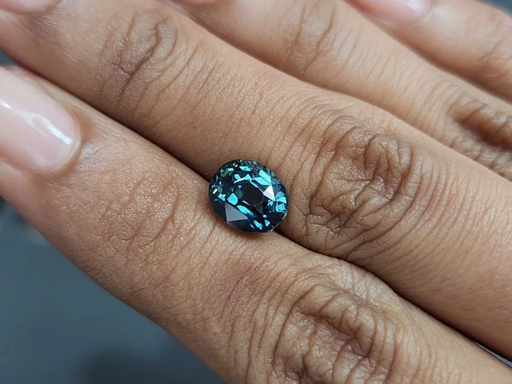 Unheated sapphire Teal cushion cut 3.12 carats, Madagascar Image №2