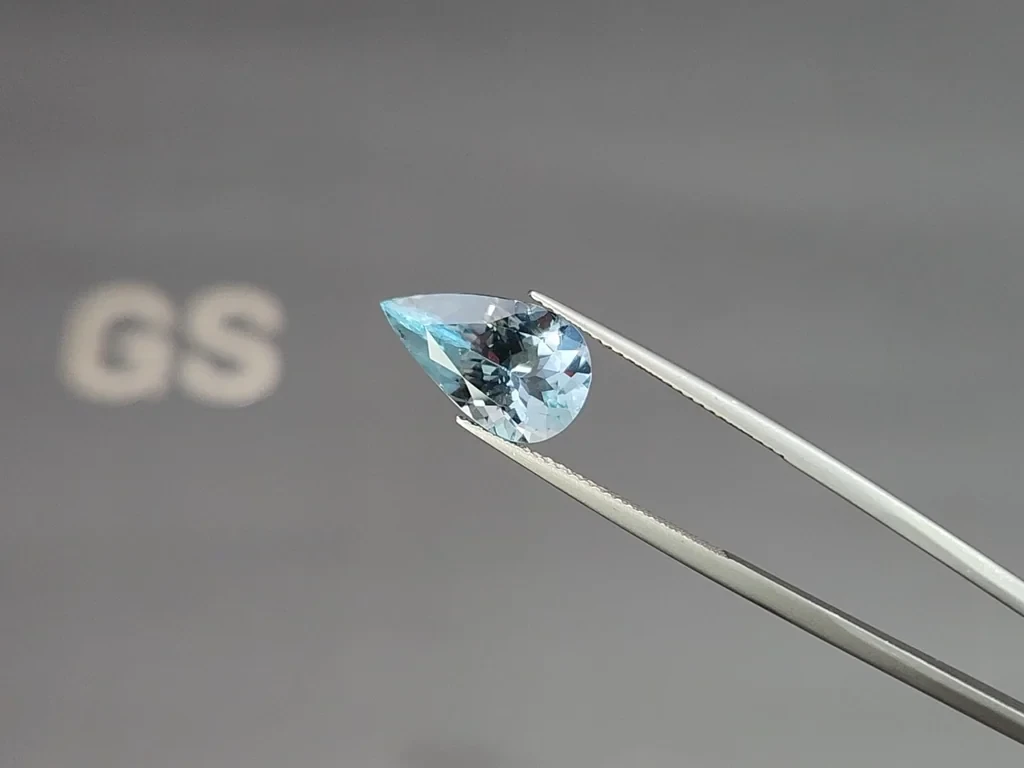 Aquamarine pear cut 3.97 carats, Madagascar Image №3