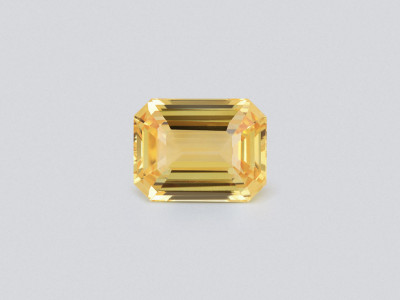 Unheated Golden Vivid Yellow sapphire in octagon cut  8.10 carats, Sri Lanka photo