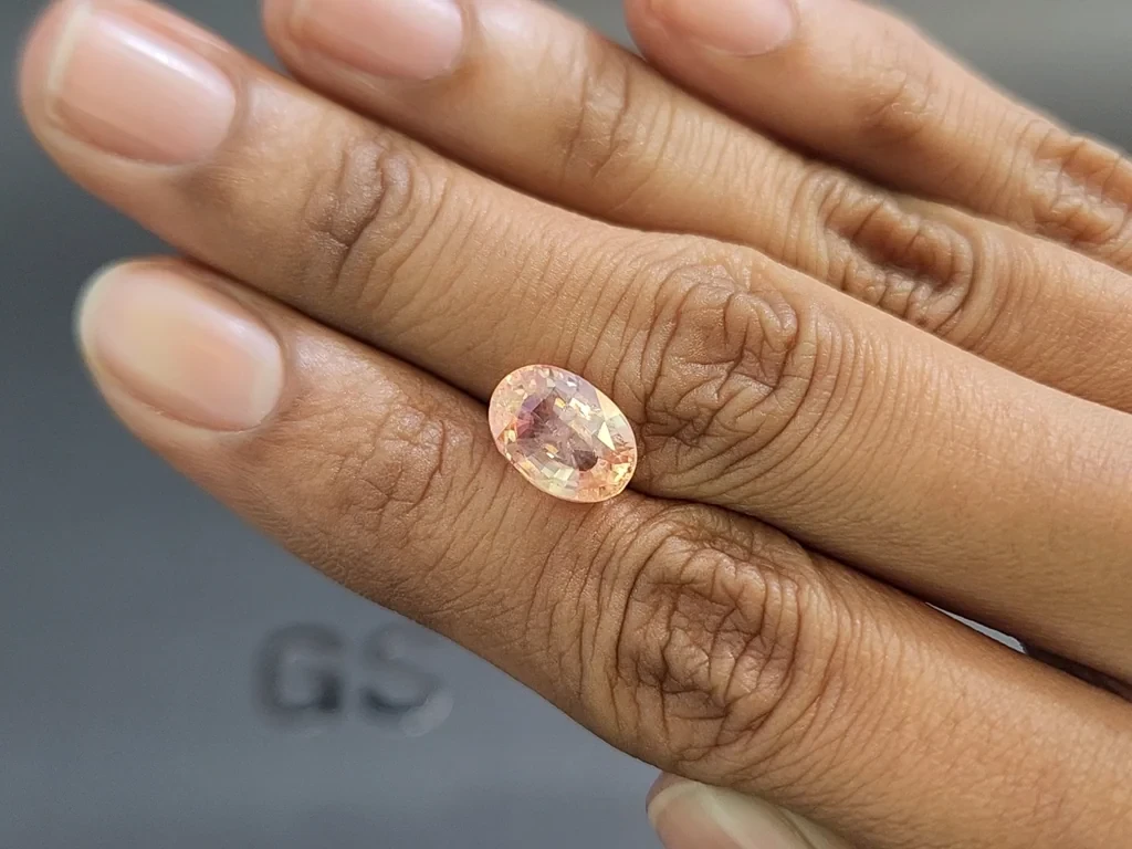 Unheated sapphire Padparadscha oval cut 4.56 carats, Sri Lanka  Image №2