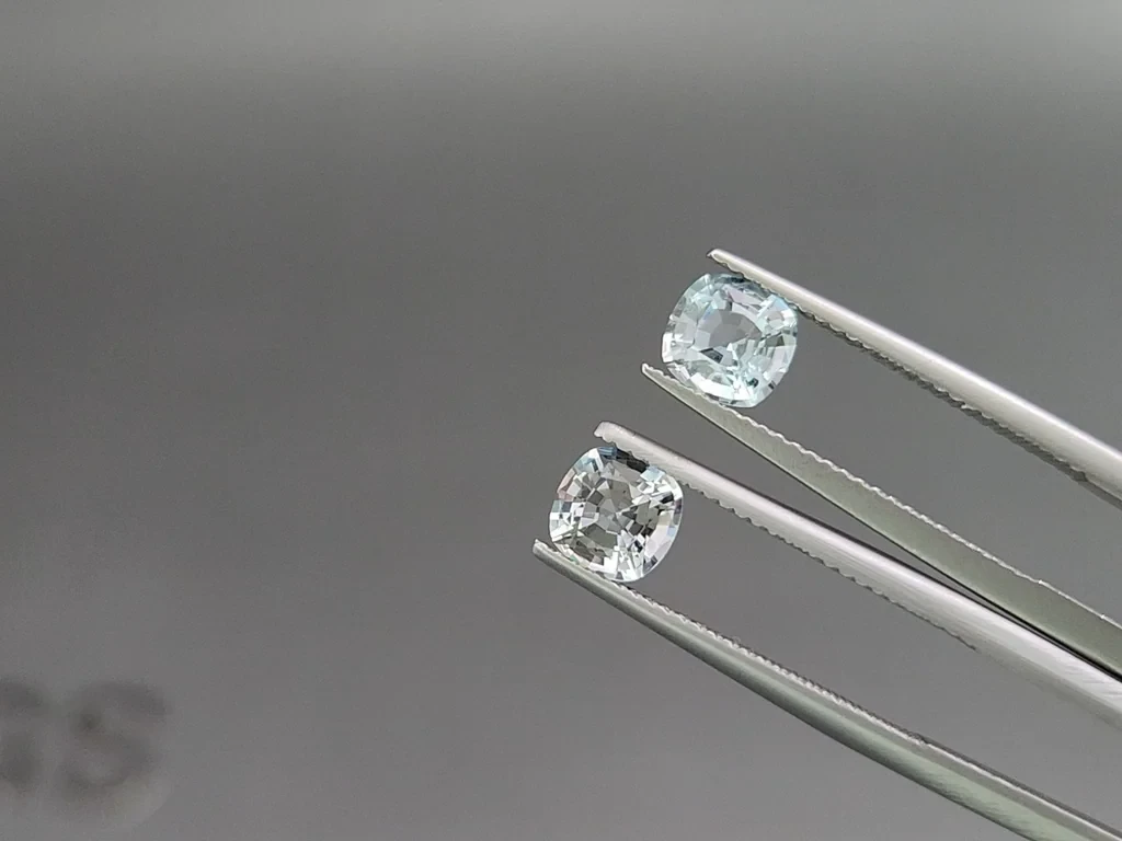 Set of aquamarines cushion cut 3.07 carats, Madagascar Image №4