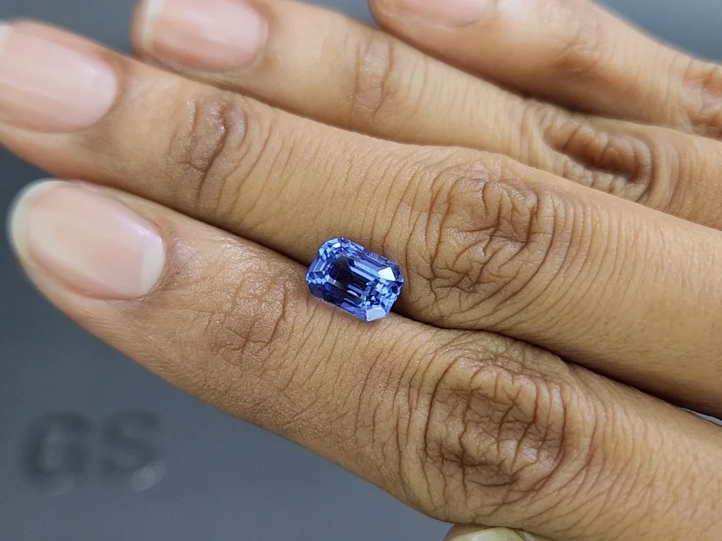 Blue sapphire octagon cut 3.11 carats, Sri Lanka Image №2
