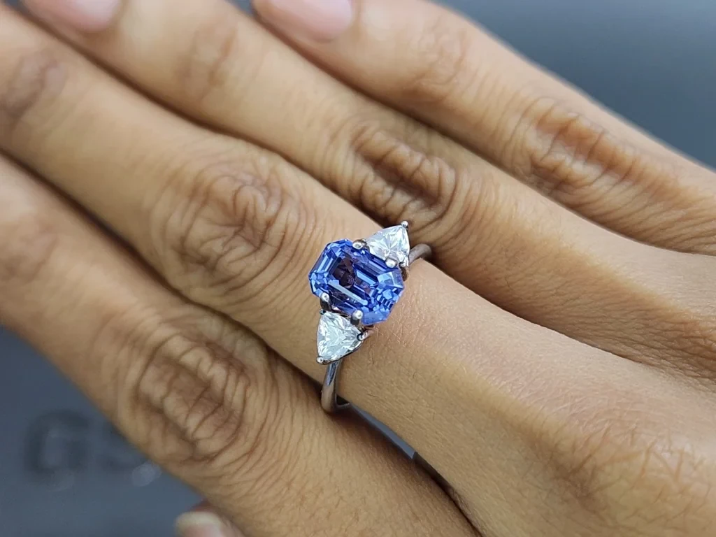 Blue sapphire octagon cut 3.11 carats, Sri Lanka Image №5