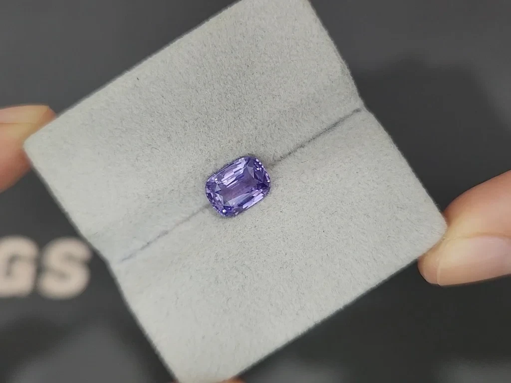 Unheated violet sapphire cushion cut 2.06 carats, Sri Lanka Image №4