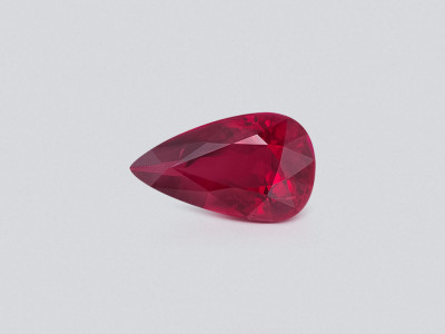 Unheated ruby Pigeon’s blood  pear cut 2.03 carats, Mozambique  photo