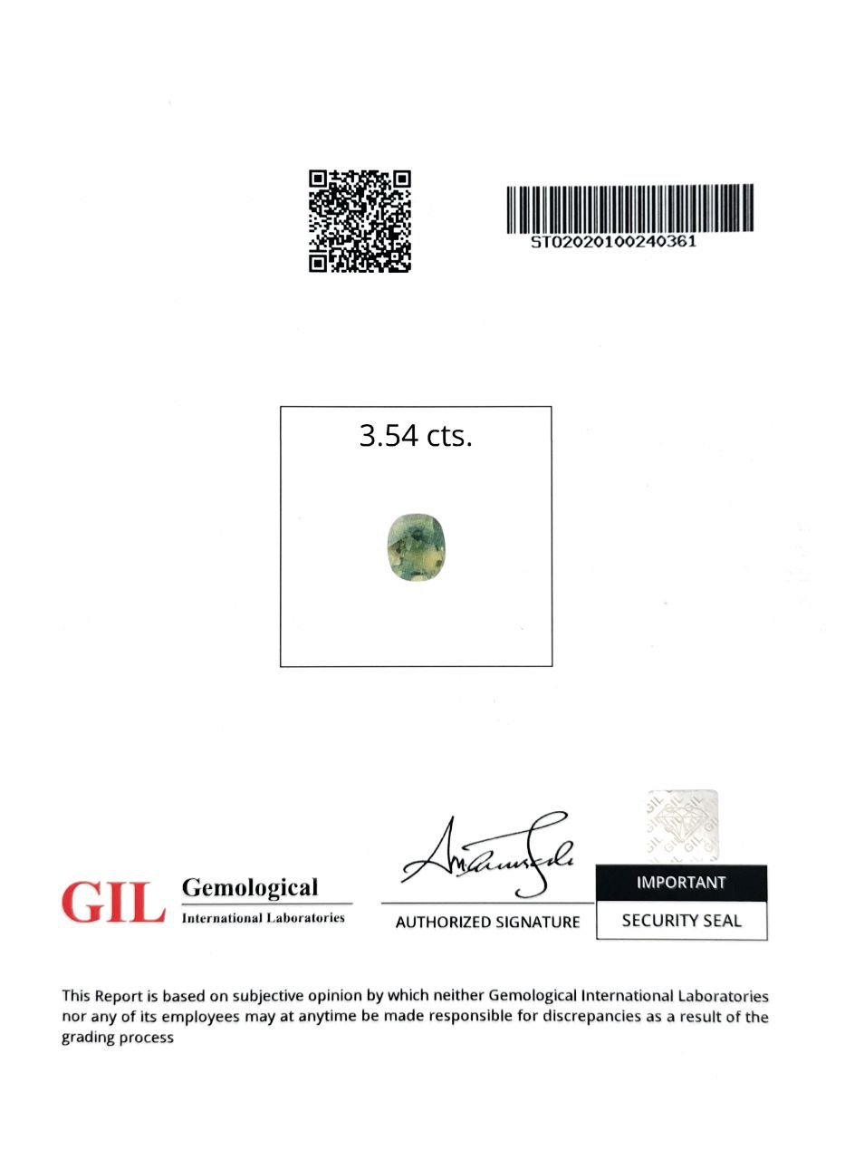 Yellowish green sapphire 3.54 ct, Madagascar Image №6