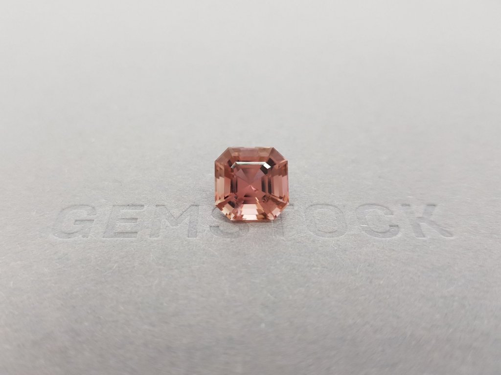 Orange-pink octagon cut tourmaline 3.81 ct Image №1