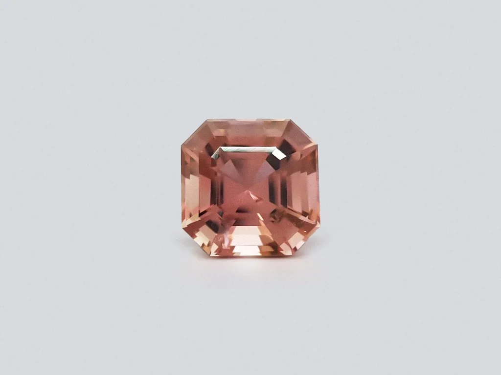 Orange-pink octagon cut tourmaline 3.81 ct Image №1