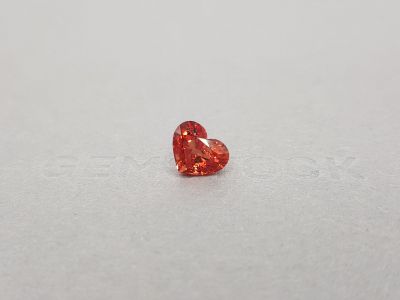 Bright red-orange heart cut spinel 2.78 ct, Burma photo