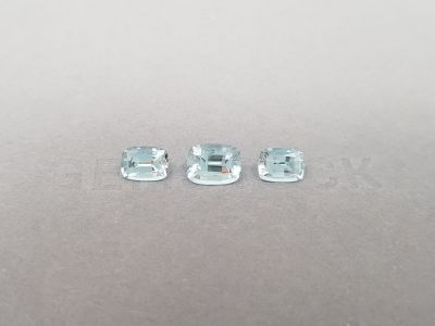 Cushion cut aquamarine set 2.83 ct from Madagascar photo