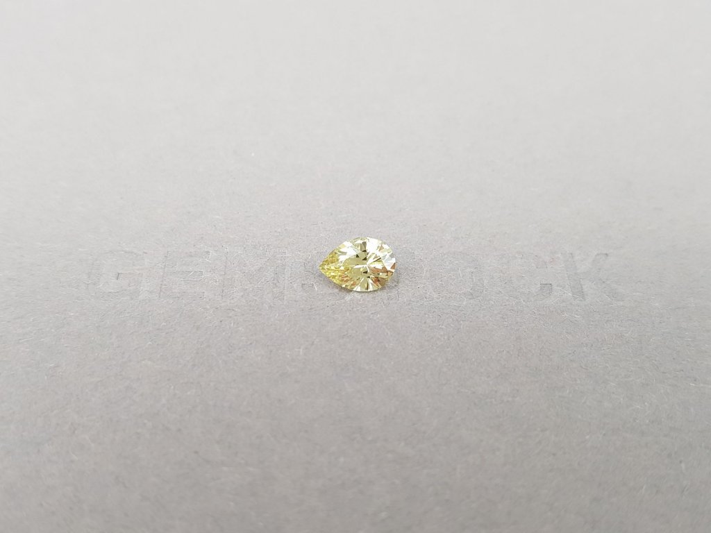 Unheated yellow pear-cut sapphire 0.82 carats, Madagascar Image №1