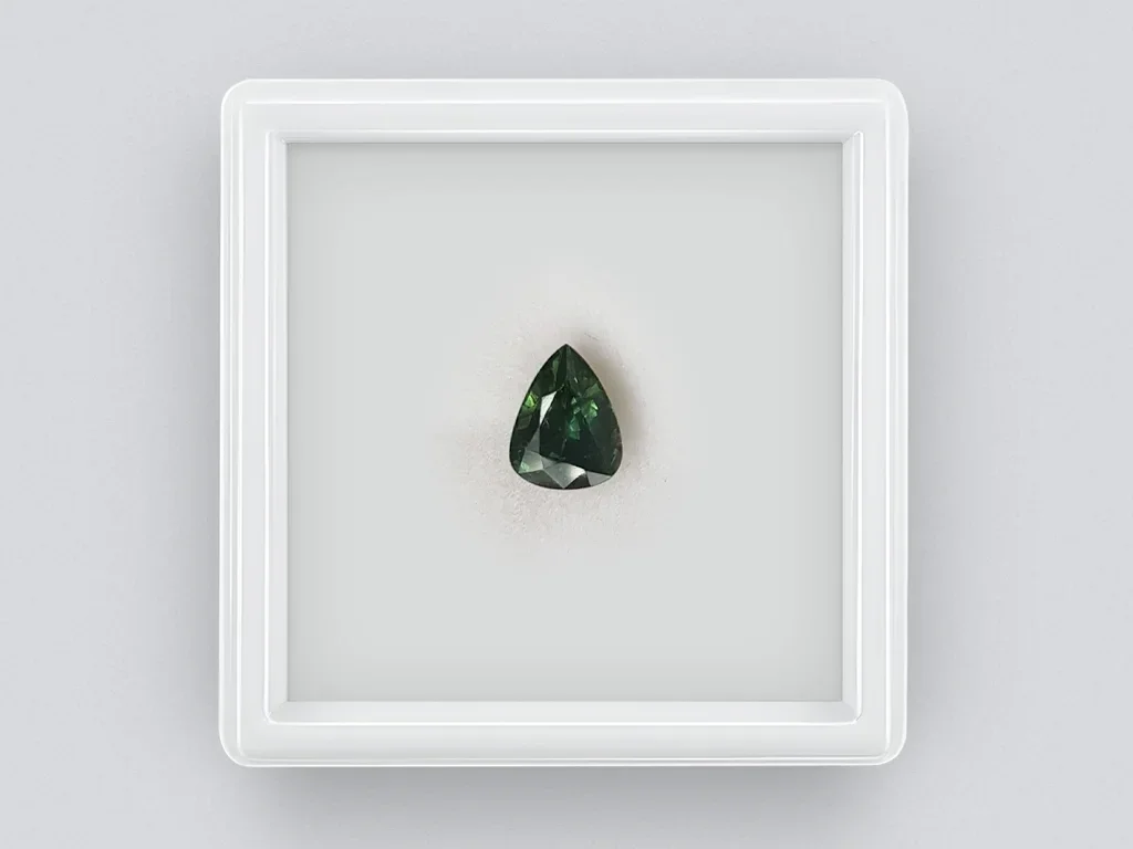 1.37ct Pear Shaped Intense Green Sapphire Image №1