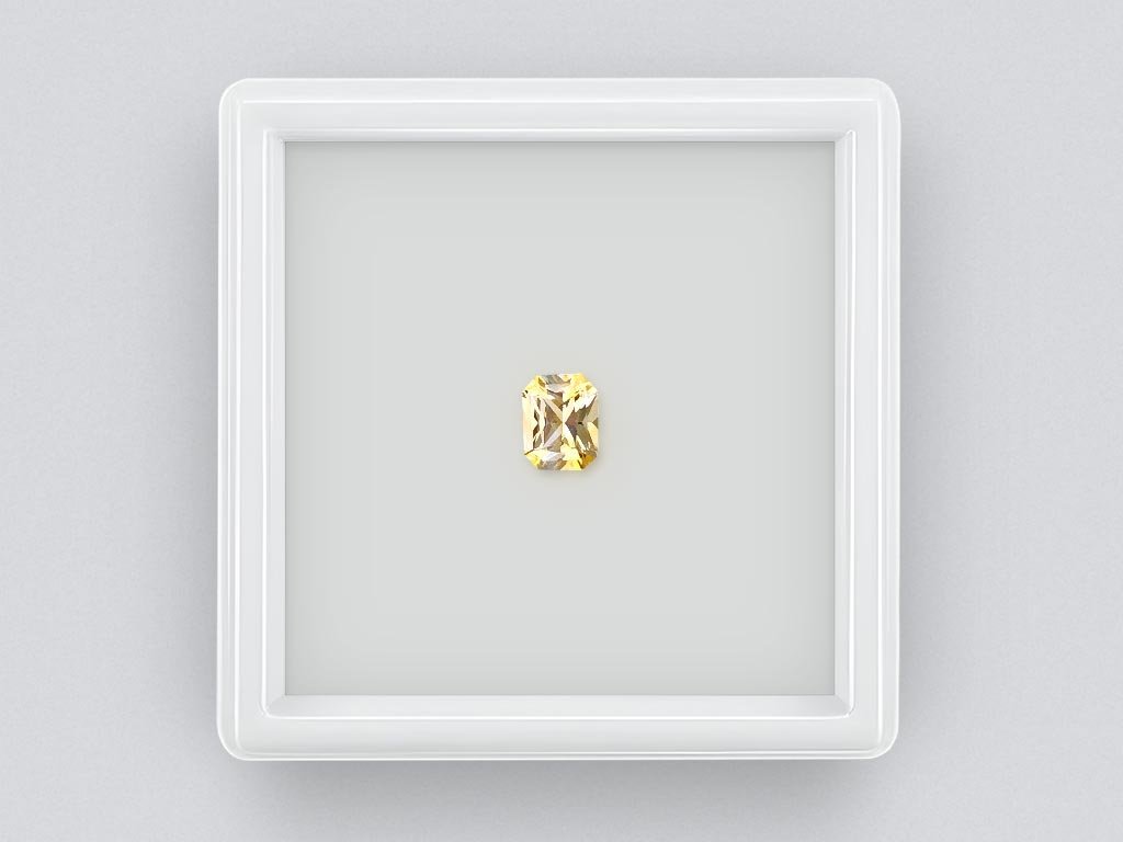 Yellow sapphire radiant cut 0.81 carat, Sri Lanka Image №1