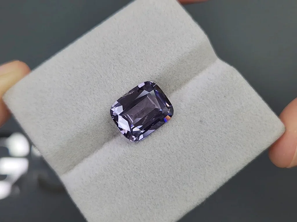 Violet-gray cushion-cut spinel 5.55 carats, Tanzania Image №4