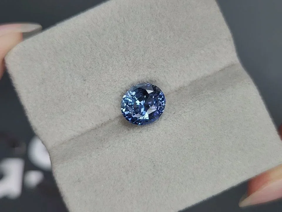 Unheated blue sapphire in oval cut 3.08 carats, Sri Lanka Image №4