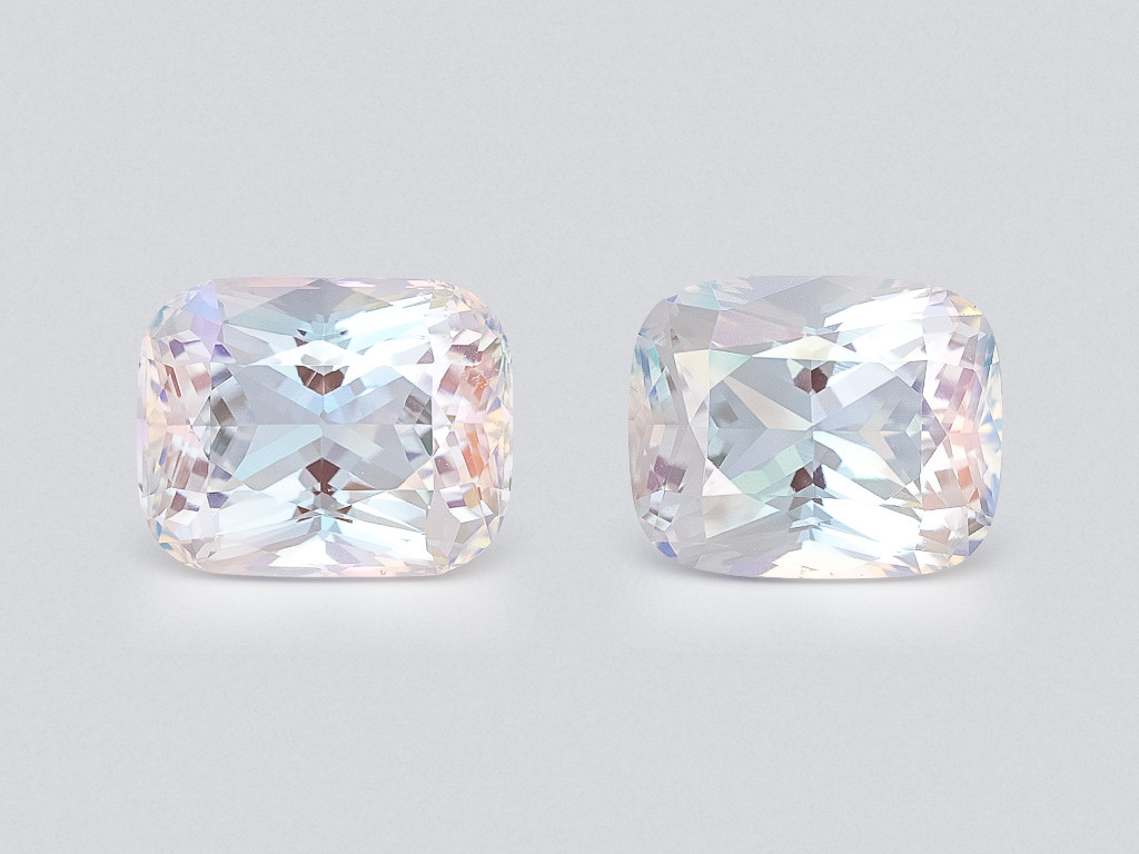 Pair of moonstones cushion cut 10.52 carats, Madagascar  Image №1