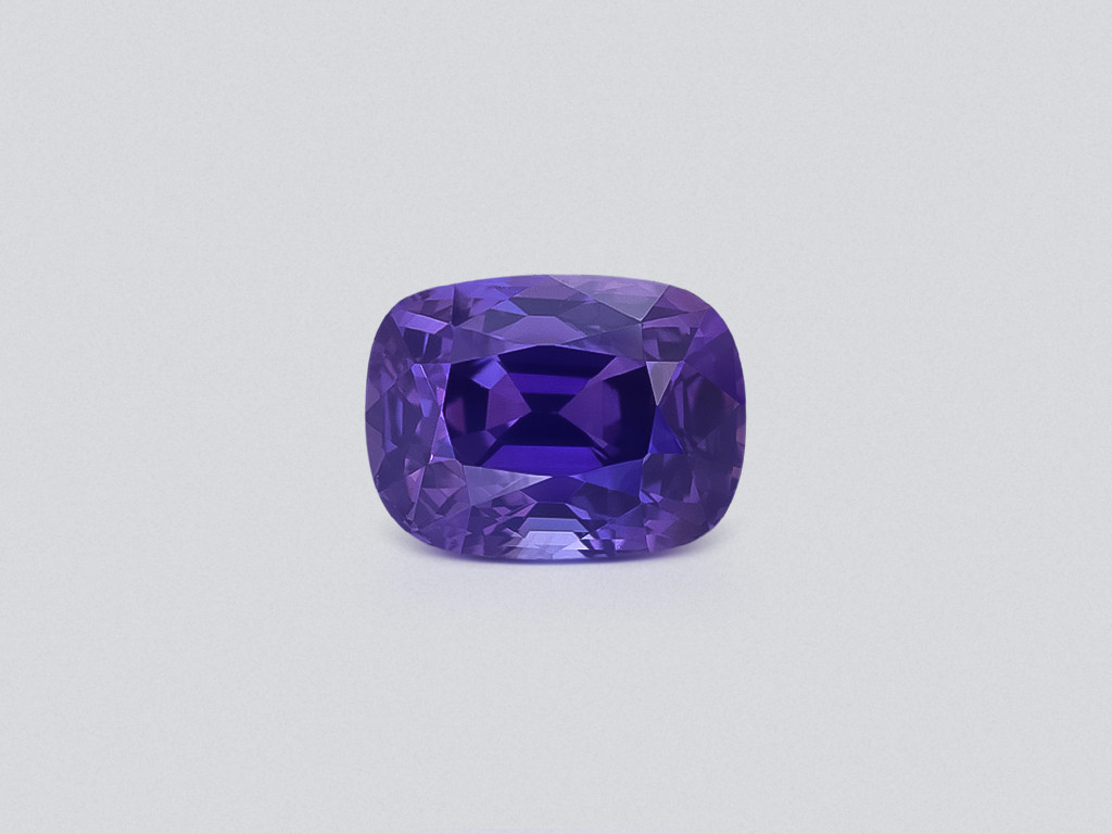Unheated violet sapphire cushion cut 3.01 carats, Sri Lanka Image №1