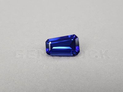 Large Royal blue tanzanite trapezoid cut 13.11 ct photo