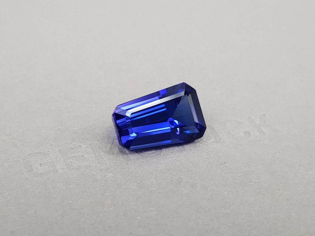 Large Royal blue tanzanite trapezoid cut 13.11 ct Image №2