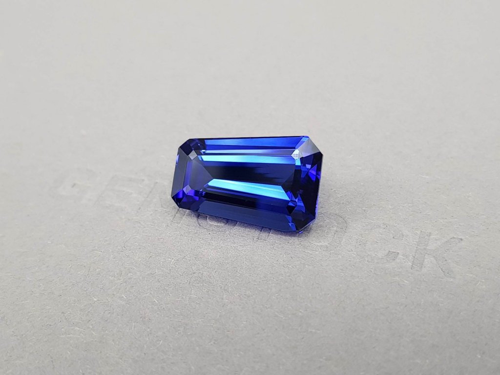 Large Royal blue tanzanite trapezoid cut 13.11 ct Image №3
