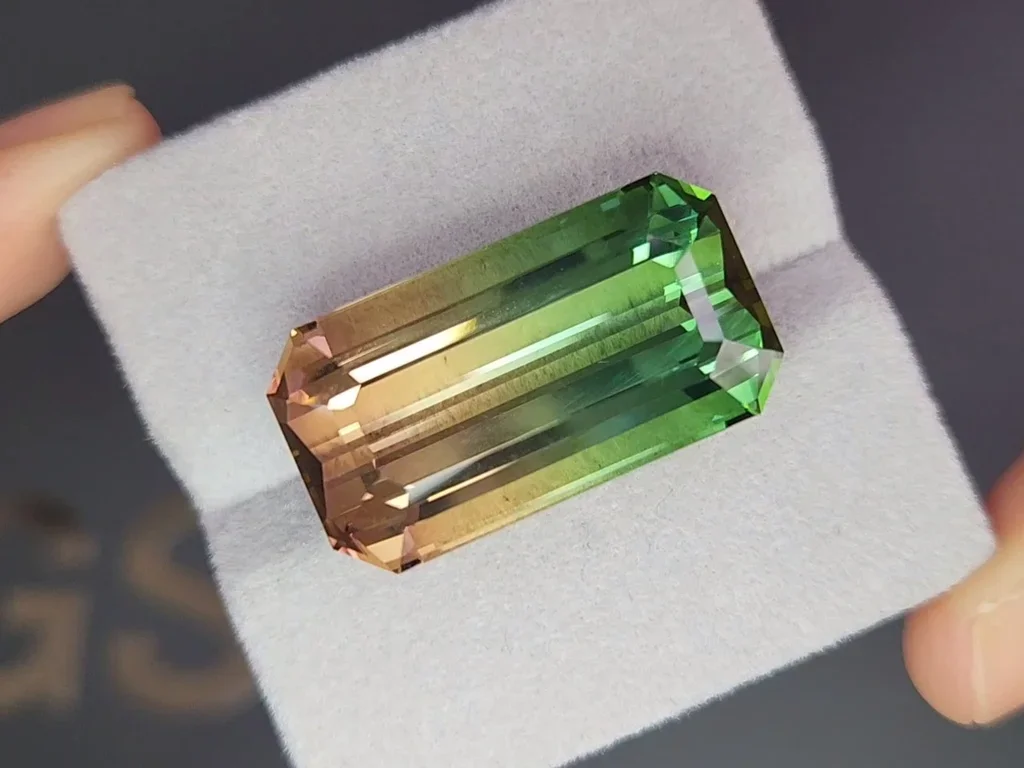 Watermelon (bi-color) octagon cut tourmaline 40.58 carats Image №3