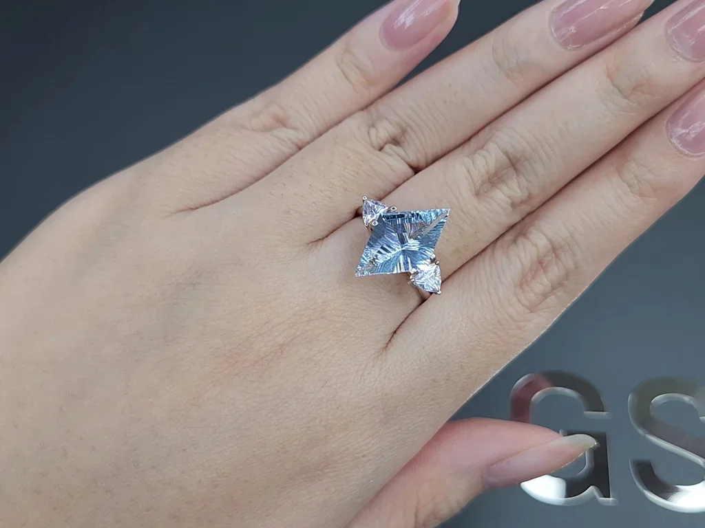 Aquamarine in fancy cut 3.36 carats, Madagascar Image №5