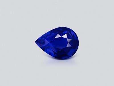 Unheated sapphire Royal Blue pear cut 5.07carats, Madagascar photo