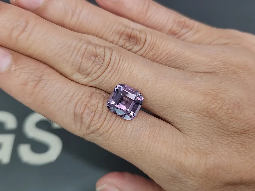 Lavender spine cushion cut 4.67 carats, Tanzania Image №2