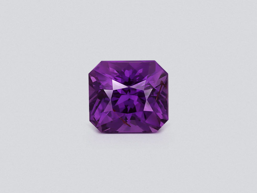 Unheated purple sapphire radiant cut 1.23 carats, Madagascar Image №1