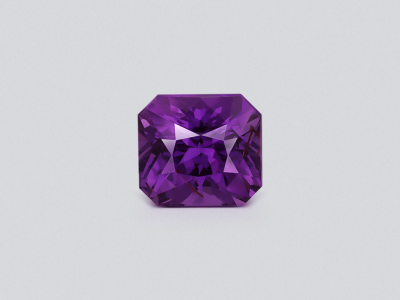 Unheated purple sapphire radiant cut 1.23 carats, Madagascar photo