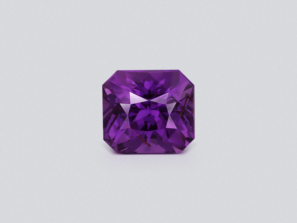 Unheated purple sapphire radiant cut 1.23 carats, Madagascar Image №1
