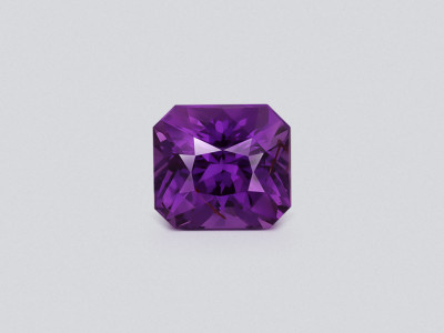 Unheated purple sapphire radiant cut 1.23 carats, Madagascar photo