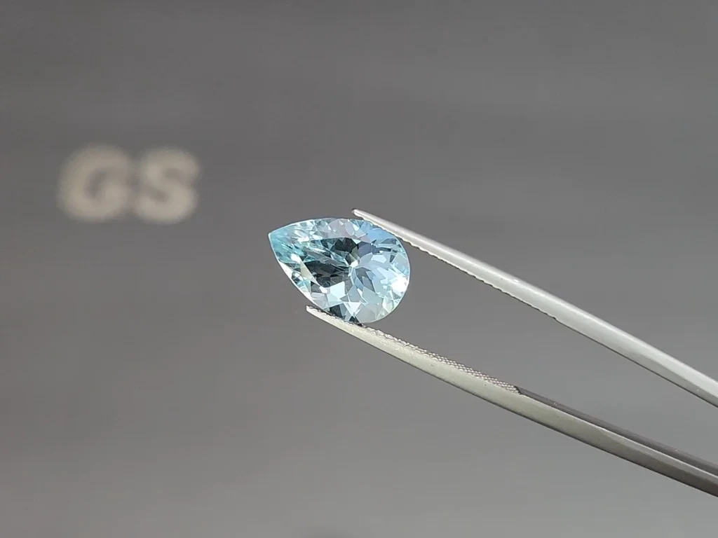 Aquamarine pear cut 3.70 carats, Madagascar Image №3