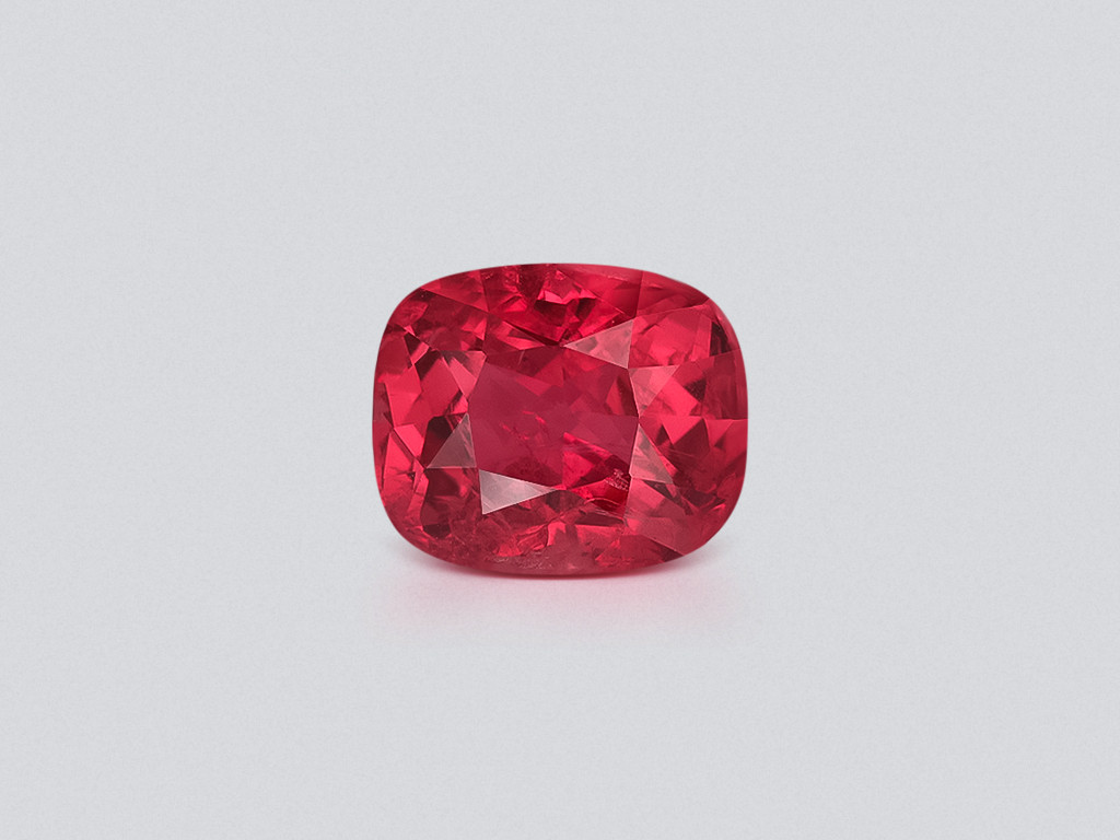 Spinel orange red cushion cut 2.01 carats, Tanzania Image №1