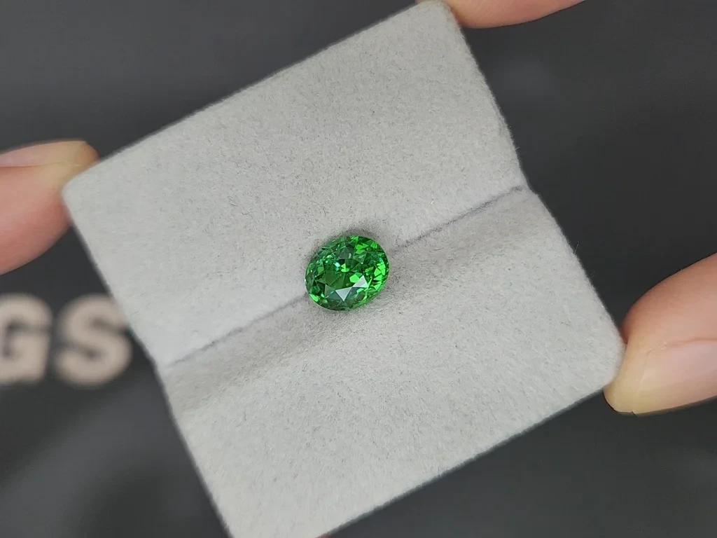 Garnet tsavorite oval cut 2.55 carats,  Africa Image №4