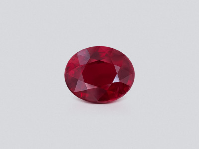 Unheated ruby Pigeon’s blood oval cut 2.49 carats, Mozambique photo