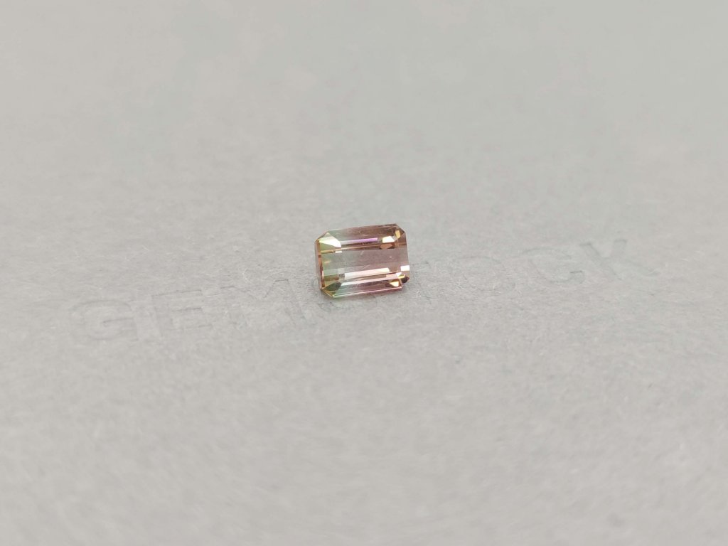 Octagon polychrome tourmaline 1.72 ct, Mozambique Image №2