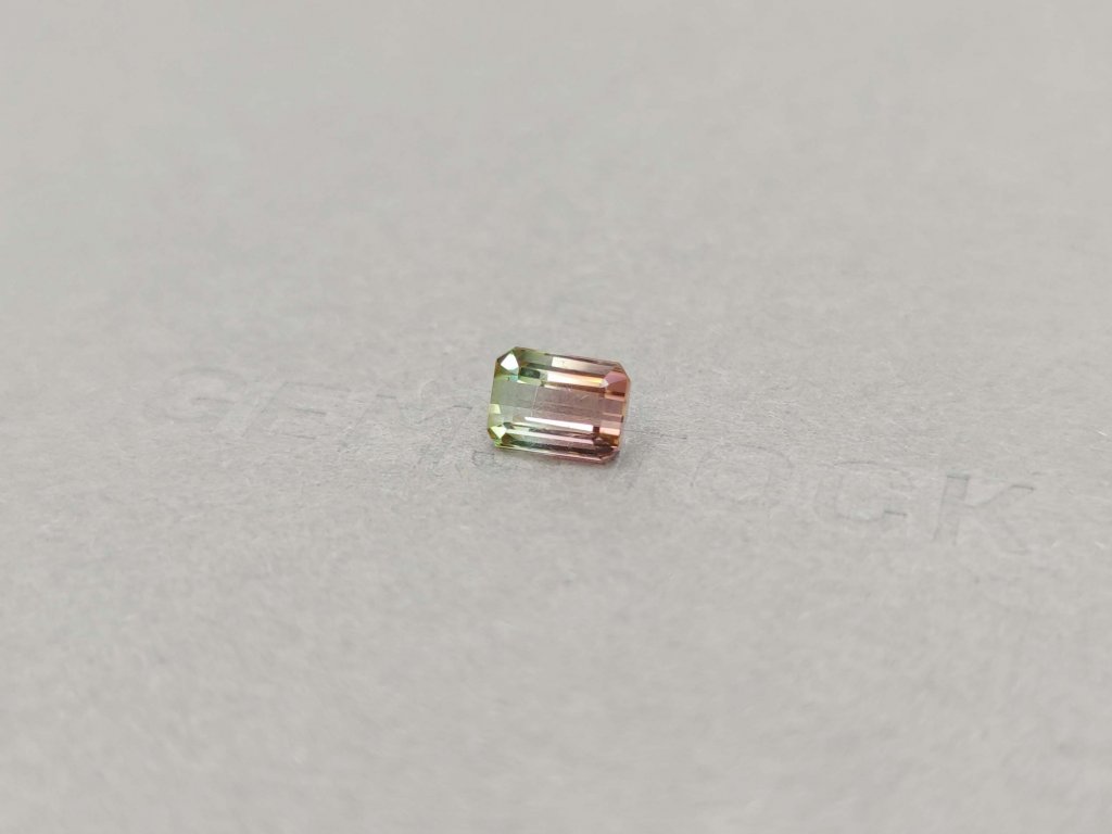 Octagon polychrome tourmaline 1.72 ct, Mozambique Image №3