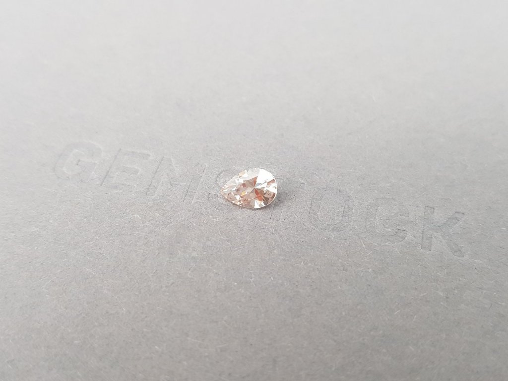 Pink-orange sapphire in pear cut  0.71 carats, Madagascar Image №3
